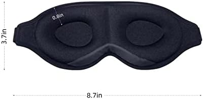 Uyku Maskesi, Kadın Erkek 2022 3D Mikro ağırlıklı Göz Maskesi engelleme ışıkları Uyku Maskesi, Ayarlanabilir Kayışlı