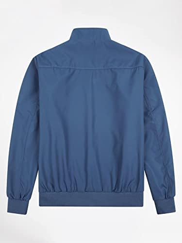 Erkekler için Ceketler Erkek Ceketleri Erkekler Zip Up Eğimli Cep Ceket Ceket (Renk: Siyah, Boyut: X-Large)