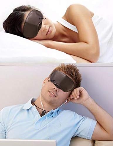 PorsMing Uyku Göz Maskesi Körü Körüne Burun Pedi ve Elastik Kayış, 4 Kat, Siyah, 30'lu Paket