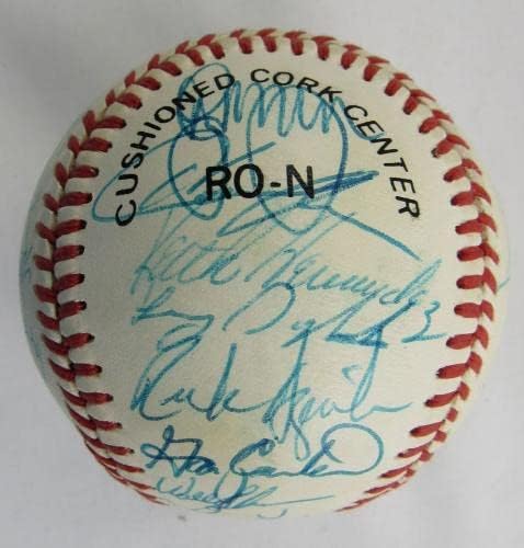 1986 Mets İmzalı Beyzbol Gary Carter Darryl Çilek Dwight Gooden + 22 JSA XX - İmzalı Beyzbol Topları
