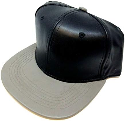 Ağustos kapaklar katı düz boş PU suni deri düz fatura Snapback şapka