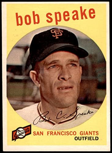 1959 Topps 526 Bob Speake San Francisco Devleri (Beyzbol Kartı) ESKİ / MT Devleri