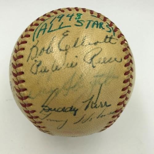 1948 All Star Maçı Ulusal Lig Takımı, Stan Musial PSA DNA İmzalı Beyzbol Topları ile Beyzbol İmzaladı