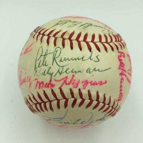 Carl Yastrzemski Çaylak 1961 Boston Red Sox Takımı JSA COA İmzalı Beyzbol Toplarıyla Beyzbol İmzaladı