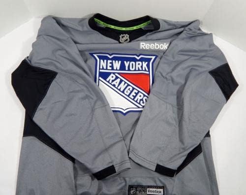 New York Rangers Oyunu Kullanılmış Gri Antrenman Forması Reebok NHL 56 DP31304 - Oyun Kullanılmış NHL Formaları