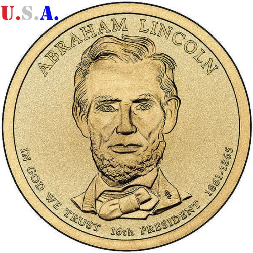 Abraham Lincoln Başkanlık Altın Doları Dolaşımsız Madeni Para 2010 P & D Darphane-2 madeni para