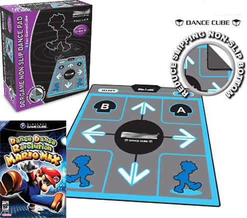 DDR Kaymaz DanceCube Dans Pedi ile GameCube için DDR Oyun Mario Mix Nintendo GameCube için