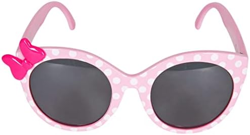 Pembe ve Beyaz Polka Dot Minnie Mouse Gençlik Kedi Gözü Güneş Gözlüğü, Disney Favori Karakter Aksesuarları Kızlar