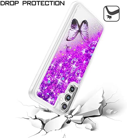 Galaxy A14 5G Telefon Kılıfı Glitter Sıvı için kılıflar, Samsung Galaxy A14 5G Telefon Kılıfı Quicksand Sparkle Ağır