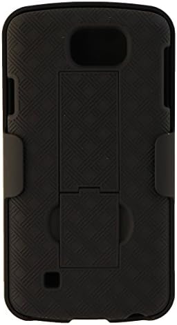 LG K4 için Verizon OEM Kabuk Kılıf Standı Combo Kılıf-Siyah