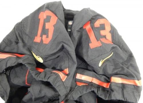San Francisco 49ers Dylan Thompson 13 Oyunu Yayınlandı Siyah Forma Renk Acele - İmzasız NFL Oyunu Kullanılmış