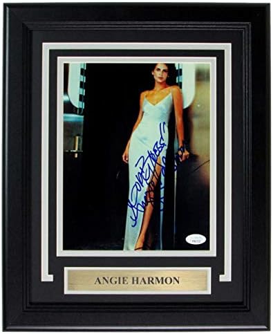 Angie Harmon Oyuncu İmzalı / İmzalı 8x10 Fotoğraf Çerçeveli JSA 155610