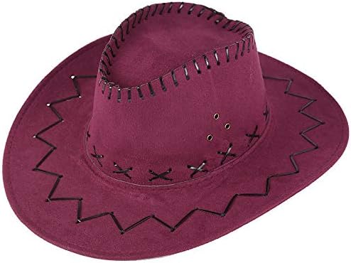Unisex batı kovboy şapkası Moğol Şapka Erkek, Ayarlanabilir Otlak Güneşlik yuvarlak şapka UPF 50+ ve Bayan moda şapkaları