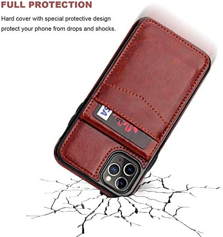 KIHUWEY iPhone 11 Pro Kılıf Cüzdan Kredi kartı Tutucu, Premium Deri Manyetik Toka Kickstand Ağır Koruyucu Kapak iPhone