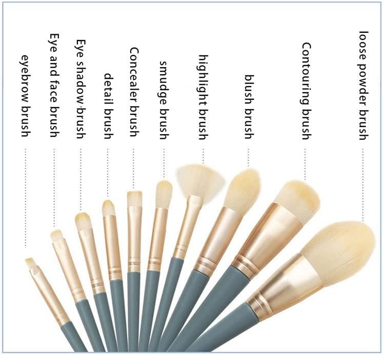 SDFGH Kozmetik Fondöten, Allık Pudra, Göz Farı ve Güzellik Araçları için 10 X Kozmetik Fırça Seti (Renk: A, Boyut:
