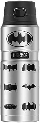 Batman Batman Logolar TERMOS PASLANMAZ KRAL Paslanmaz Çelik İçecek Şişe, Vakum yalıtımlı ve Çift Duvar, 24 oz
