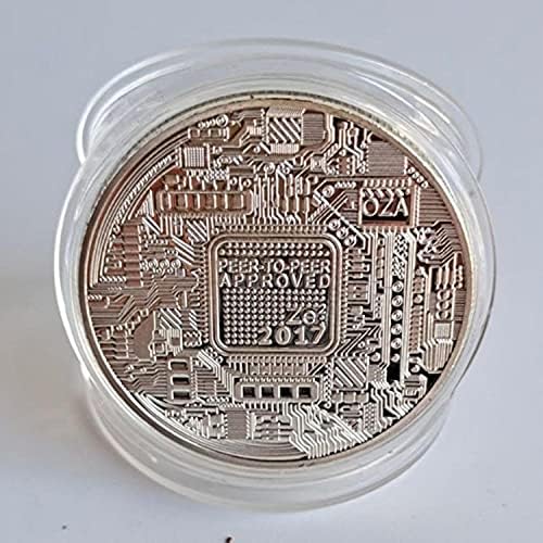 Cryptocurrency Gümüş Kaplama hatıra parası Bitcoin Bitcoin Bitcoin Koruyucu Kapaklı Şanslı Sikke Kişisel Amatör Koleksiyonu