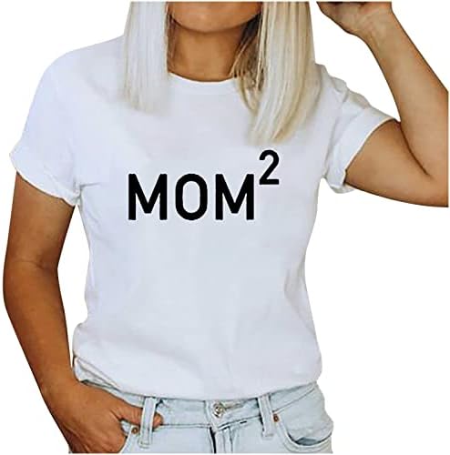 Anneler Günü Hokeyi Anne Gömlek Kadın Yaz Rahat Kısa Kollu Komik Söyleyerek Grafik Tees Tops Gevşek Fit Bluz T-Shirt