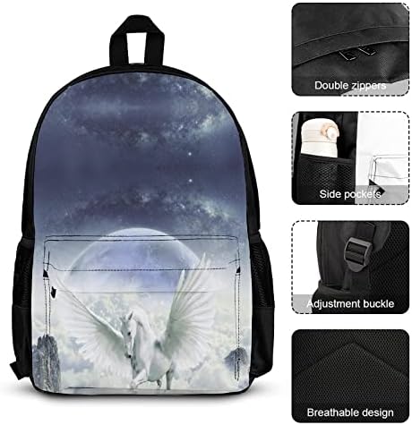 Pegasus Unicorn Sırt Çantaları Setleri Okul Seyahat Sırt Çantası Baskılar Sırt Çantası Öğle Yemeği Çantası ve Kalem