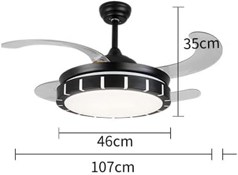 DSJ sadelik aydınlatma tavan vantilatörü lamba Modern akrilik uzaktan kumanda Fanı avize Led trikromatik karartma