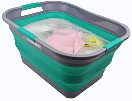 SAMMART 30L (8 galon) Katlanabilir Plastik Çamaşır Sepeti-Katlanabilir Açılır Saklama Kabı / Düzenleyici-Portatif