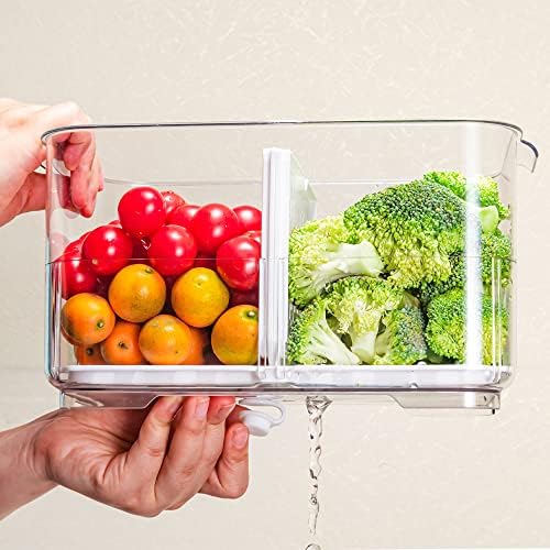 WEJIPP Buzdolabı Üretmek Koruyucu Sebze Meyve Saklama Kapları Kutuları Buzdolabı Gıda Saklama Kapları İstiflenebilir
