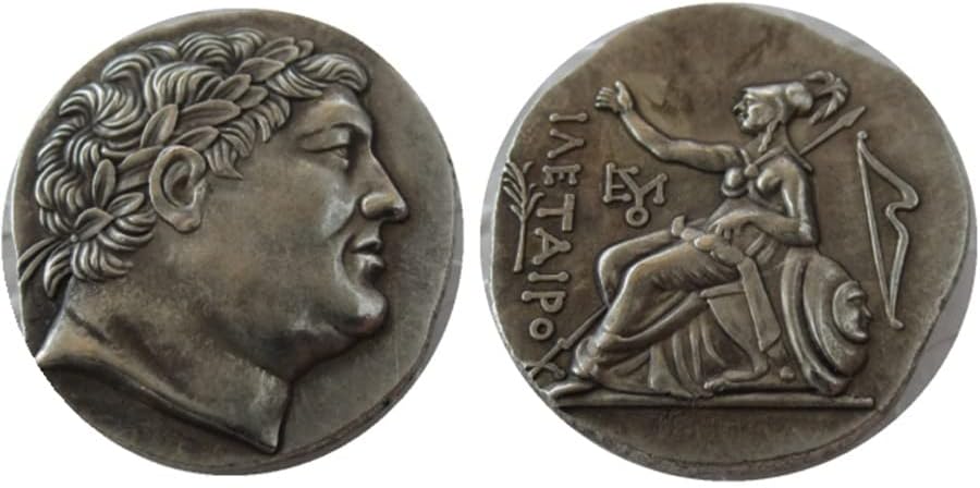Gümüş Dolar Antik Yunan Sikke Dış Kopya Gümüş Kaplama hatıra parası G17S