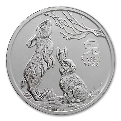 2023 P 1/2 oz Gümüş Avustralya Ay Serisi III Tavşan Yılı Madeni Para (Kapsül içinde) Parlak Dolaşımsız 50c