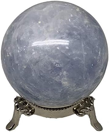 WatanGems 460g, 2.7 (69mm) doğal Mavi Kalsit Küre Topu Kristal Mineral, Reiki Enerji, şifa taşı, Koleksiyon, Madagaskar,