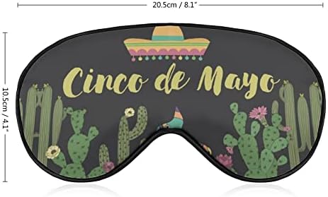 Cinco De Mayo Uyku Maskesi Göz Kapağı Ayarlanabilir Kayış Uyku Körü Körüne Siperliği Yoga Seyahat Gece Şekerleme