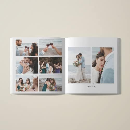 Happiedays-Özel Fotoğraf Kitabı (Kare: 21 x 21) - Ciltli Zımba Ciltli Kitapçık Fotoğraf Kitabı (Düğün)