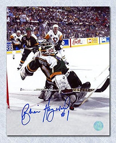 Brian Hayward Minnesota Kuzey Yıldızları İmzalı 8x10 Fotoğraf-İmzalı NHL Fotoğrafları