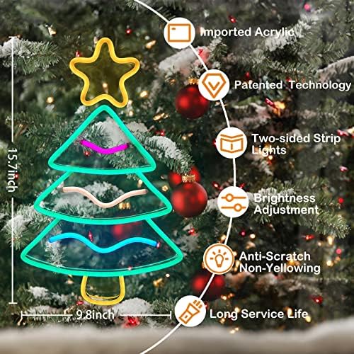 Noel dekor için Noel ağacı Neon ışıkları Noel partisi için LED Noel ağacı Neon burcu, Duvar, Ev, Yatak odası,Dekorasyon,Hediye