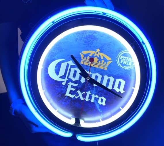 corona ekstra neon saat 15 inç Neon duvar saati, Neon burcu Parlak Renk Ev Ofis Cafe Dekor