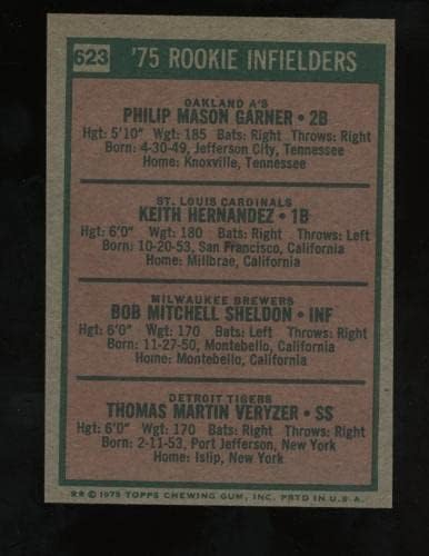 1975 Topps 623 Keith Hernandez RC Çaylak Darphane Yakınında-Beyzbol Kartları