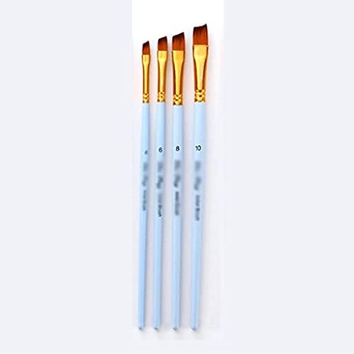 QJPAXL 4 adet/takım Çizim Sanat Malzemeleri Suluboya boya kalemi Sanatçı Boya Fırçası Naylon Saç Ahşap Saplı Mat