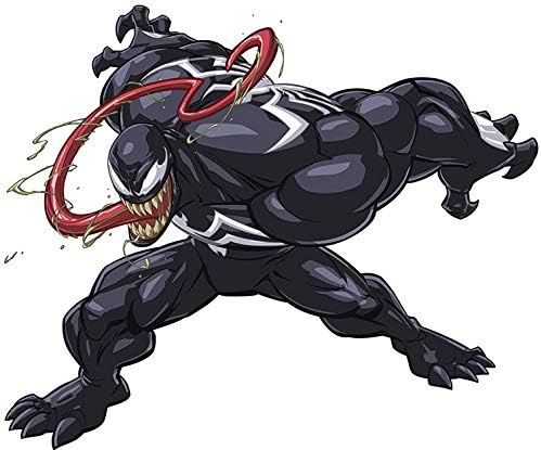 10 İnç Venom Çıkartması Örümcek Adam Marvel Çizgi Roman Çıkarılabilir Kabuğu Kendinden Yapışkanlı Vinil dekorasyon