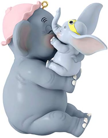 Hallmark Hatıra Yılbaşı Süsü 2019 Disney Dumbo Bebek Madeni Porselen,