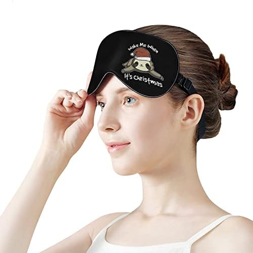 Santa Tembel Uyku Maskesi Ayarlanabilir Kayış ile Yumuşak Göz Kapağı Karartma Körü Körüne Seyahat Relax Şekerleme