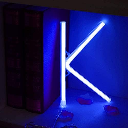 LED Neon Mektup ışığı, Gece Lambası için USB Pille Çalışan Kayan Yazı Mektup İşareti Ev, Otel, İç Mekan Duvar Dekoru