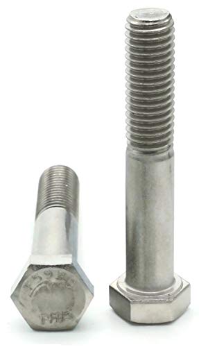 Altıgen Başlı Vidalar 18-8 Paslanmaz Çelik-3/8-24 x 3-1/ 2 PT Adet-1.000