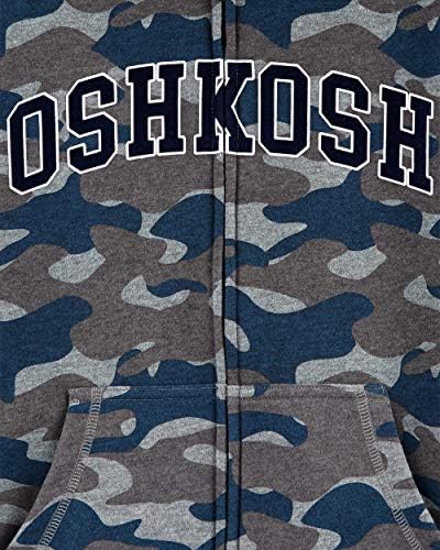 OshKosh B'gosh Erkek Tam Fermuarlı Logolu Kapüşonlu Sweatshirt