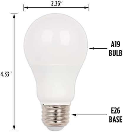 Westinghouse Aydınlatma 4515600 6 Watt (40 Watt Eşdeğeri) Omni A19 Parlak Beyaz LED Ampul, Orta Taban, 4'lü Paket
