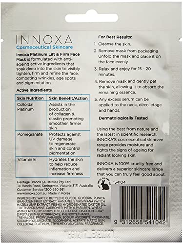 Innoxa Yüz Maskesi Platinli Lift & Firm-10'lu Paket
