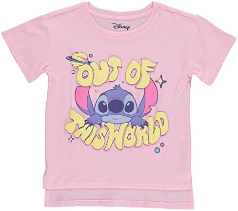 Disney Lilo & Stitch Giyim Seti, Kısa Kollu Tişört ve Tayt Seti-4-16 Beden Kızlar