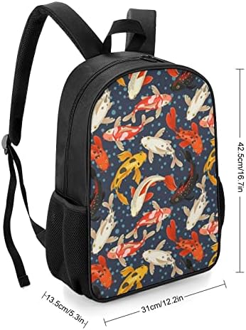 Koi Sazan Desen Moda Sırt Çantaları Desenler Baskılı Sırt Çantası Seyahat omuz çantaları Unisex için