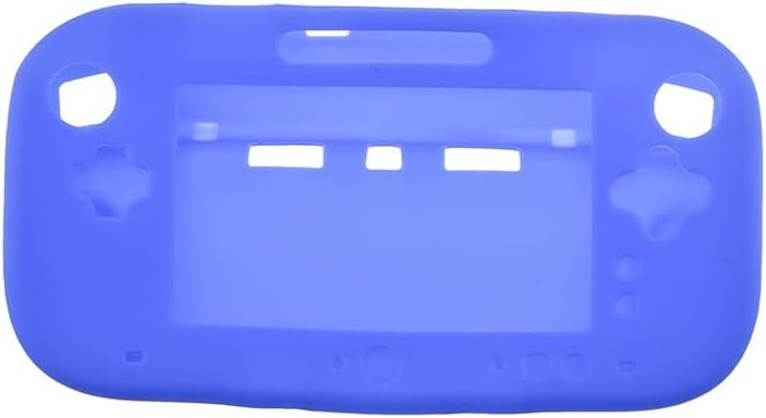 Wii U Konsolu için Silikon Kauçuk Kılıf Koruyucu Ultra Yumuşak Jel Kapak Cilt Kabuğu-Mavi