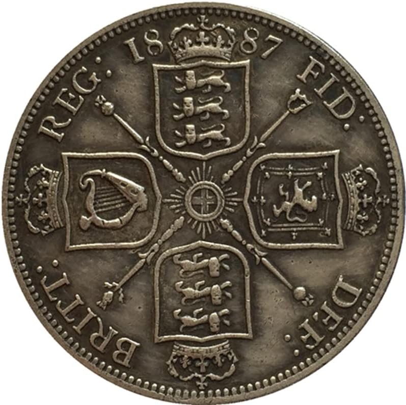 6 Farklı Tarihleri İngiliz Victoria Ayar Bakır Gümüş Kaplama Paralar Antika Gümüş Dolar Paraları