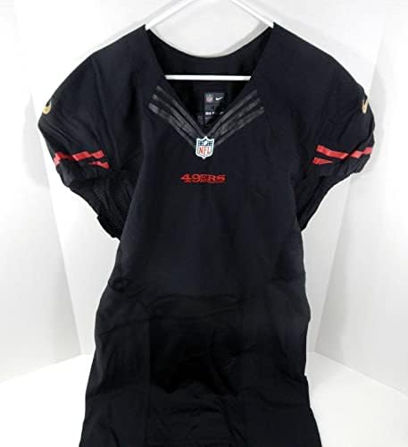 2015 San Francisco 49ers Boş Oyun Yayınlanan Siyah Jersey Renk Acele 48 DP30145 - İmzasız NFL Oyunu Kullanılmış Formalar