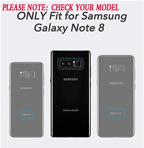 YmhxcY Galaxy Not 8 Vaka, 3D Kavisli Ekran Koruyucu ile Samsung Not 8 Vaka[2 Paket], zırh Sınıf Dönen Tutucu Kickstand